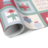 Vrolijk kerstfeest! Verpakkingspapier Cadeaupapier (Rol Hoek)