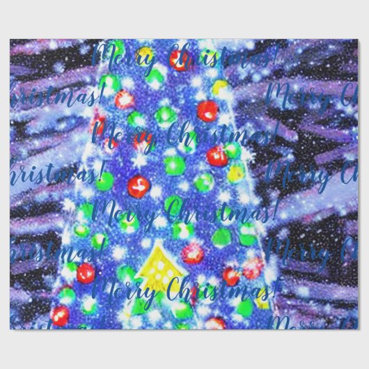 Vrolijk kerstfeest! Verpakkingspapier Cadeaupapier (Vlak)