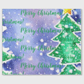 Vrolijk kerstfeest! Verpakkingspapier Cadeaupapier (Vlak)