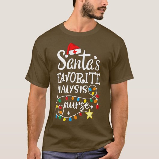 Vrolijk Kerstfeest Verpleegster Crew - Santas Favo T-shirt (Voorkant)