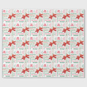 Vrolijk kerstfeest verschillende talen op maat cadeaupapier (Vlak)