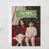 Vrolijk kerstfeest - Verticale foto begroeting op  Feestdagenkaart (Voorkant)