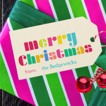 Vrolijk Kerstfeest vet Kleurrijk Gepersonaliseerde