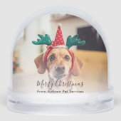 Vrolijk Kerstfeest Vet Tech Bedrijfsnaam Foto's Sneeuwbol (Achterkant)