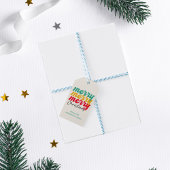 vrolijk kerstfeest! Vetgedrukte typografie Cadeaulabel