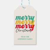 vrolijk kerstfeest! Vetgedrukte typografie Cadeaulabel (Voorkant)