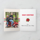 Vrolijk kerstfeest Vibe Familie 3 Foto Kinder Ho Feestdagen Kaart (Binnen)