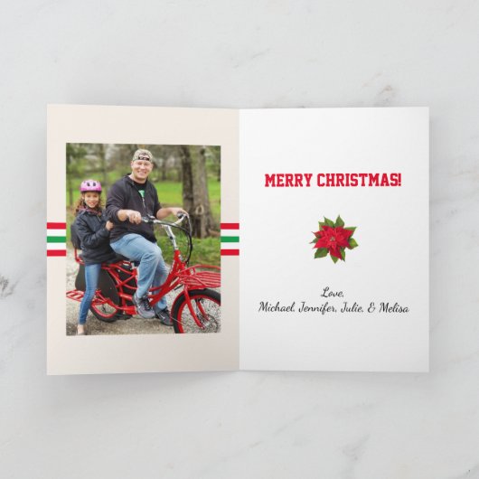 Vrolijk kerstfeest Vibe Familie 3 Foto Kinder Ho Feestdagen Kaart (Binnen)