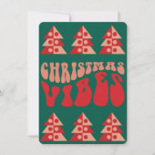 Vrolijk Kerstfeest Vibes Retro Feestdagenkaart (Voorkant)