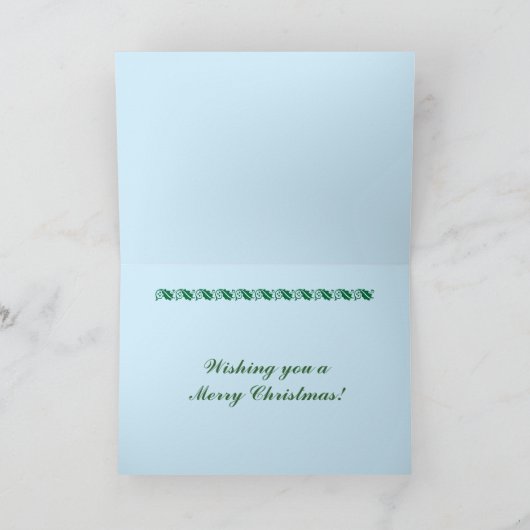 Vrolijk kerstfeest Victoriaans huis in de sneeuw Feestdagen Kaart (Binnen)