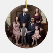 Vrolijk kerstfeest vieren met vreugde en liefde keramisch ornament (Achterkant)