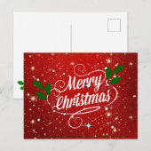 Vrolijk kerstfeest, viering, briefkaart (Voorkant / Achterkant)