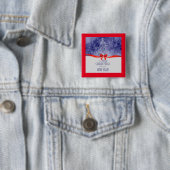 Vrolijk kerstfeest vierkante button 5,1 cm (In situ)