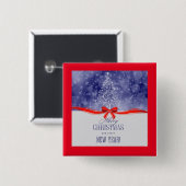 Vrolijk kerstfeest vierkante button 5,1 cm (Voorkant /achterkant)