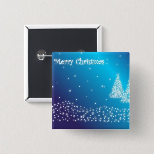 Vrolijk kerstfeest vierkante button 5,1 cm (Voorkant /achterkant)