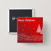Vrolijk kerstfeest vierkante button 5,1 cm (Voorkant /achterkant)