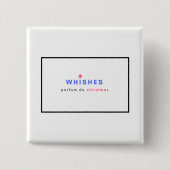 Vrolijk kerstfeest vierkante button 5,1 cm (Voorkant)