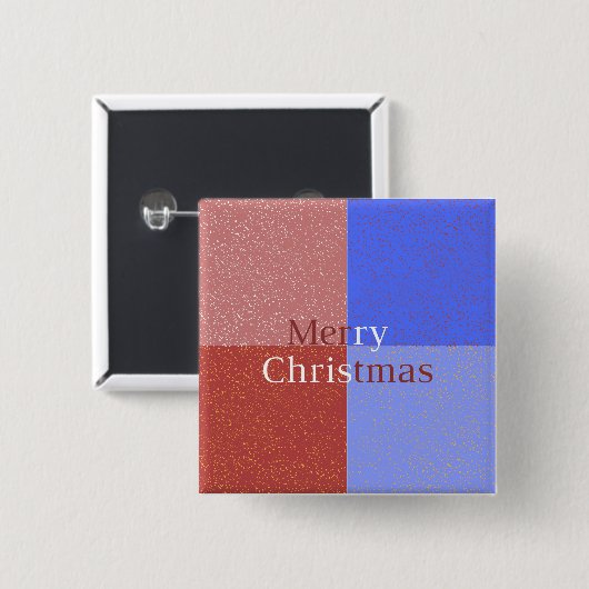 Vrolijk kerstfeest vierkante button 5,1 cm (Voorkant /achterkant)