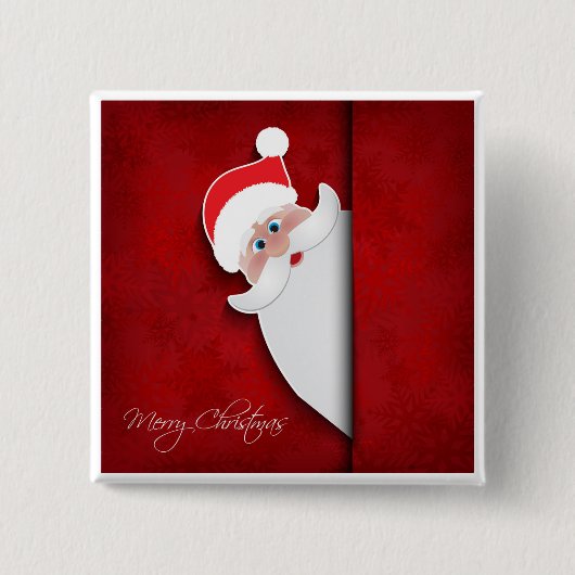 Vrolijk kerstfeest vierkante button 5,1 cm (Voorkant)