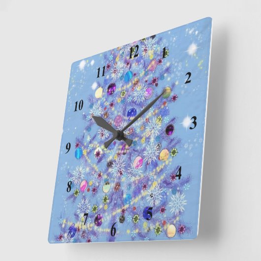 Vrolijk kerstfeest vierkante klok (Hoek)