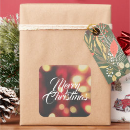 Vrolijk kerstfeest vierkante sticker