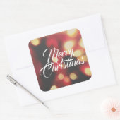 Vrolijk kerstfeest vierkante sticker (Envelop)