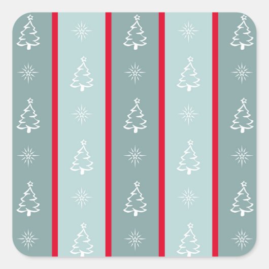 Vrolijk kerstfeest vierkante sticker (Voorkant)