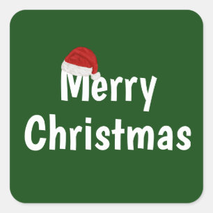 Vrolijk kerstfeest vierkante sticker