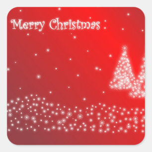 Vrolijk kerstfeest vierkante sticker