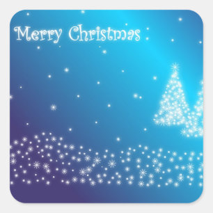 Vrolijk kerstfeest vierkante sticker