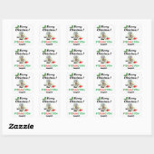 Vrolijk kerstfeest! vierkante sticker (Vel)