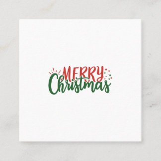 Vrolijk kerstfeest vierkante visitekaartje