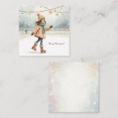 Vrolijk kerstfeest! vierkante visitekaartje (Voorkant / Achterkant)