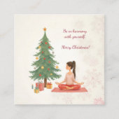 Vrolijk kerstfeest! vierkante visitekaartje (Voorkant)