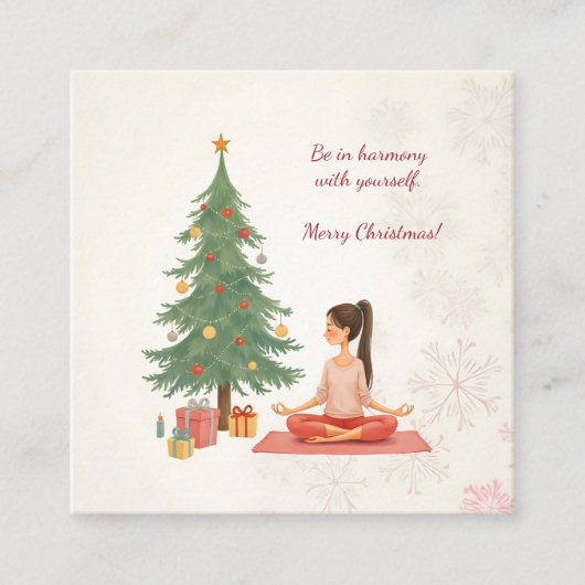 Vrolijk kerstfeest! vierkante visitekaartje (Voorkant)