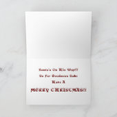 Vrolijk kerstfeest Vintage Santa Kaart (Binnen)