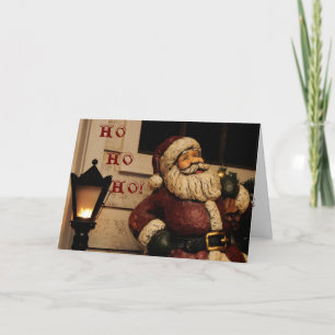 Vrolijk kerstfeest Vintage Santa Kaart