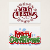 Vrolijk kerstfeest visitekaartje (Voorkant /achterkant)