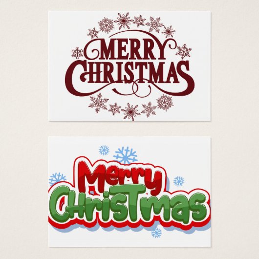 Vrolijk kerstfeest visitekaartje (Voorkant /achterkant)