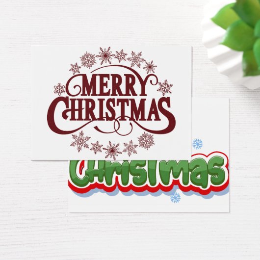 Vrolijk kerstfeest visitekaartje (Bureau)