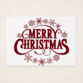 Vrolijk kerstfeest visitekaartje (Voorkant)