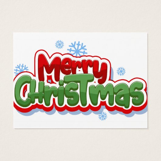 Vrolijk kerstfeest visitekaartje (Achterkant)