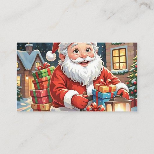 Vrolijk kerstfeest visitekaartje (Achterkant)