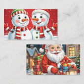 Vrolijk kerstfeest visitekaartje (Voorkant / Achterkant)