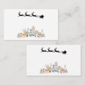 Vrolijk kerstfeest visitekaartje (Voorkant / Achterkant)