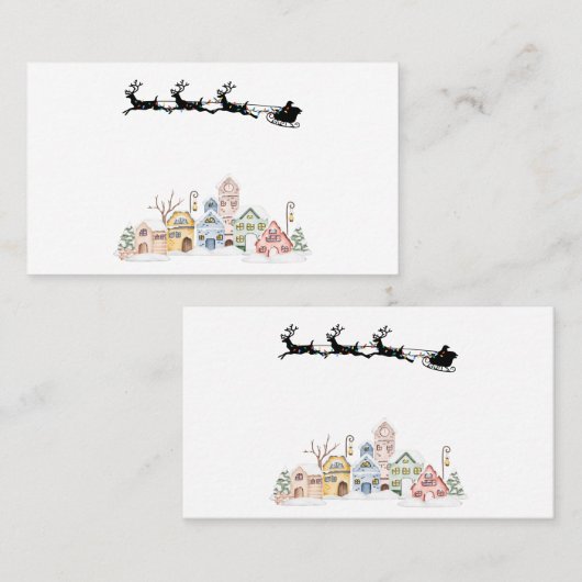 Vrolijk kerstfeest visitekaartje (Voorkant / Achterkant)