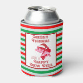Vrolijk Kerstfeest Visma Vakantie Vist Bier Blikjeskoeler (Blikje Voorkant)