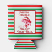 Vrolijk Kerstfeest Visma Vakantie Vist Bier Blikjeskoeler (Achterkant)