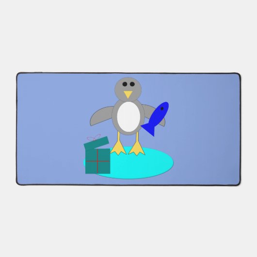 Vrolijk kerstfeest Vissen Penguin Bureaumat (Voorkant)