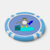 Vrolijk kerstfeest Vissen Penguin Poker Chips (Enkel)